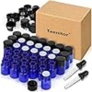 20ml vials - blue glass sample bottles with lids